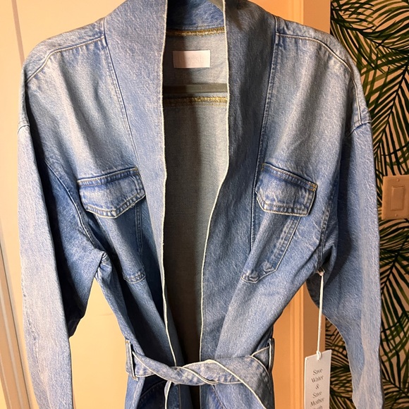 Boyish x Free People Blue Denim Joaquin Kimono Jacket Dress Small NWT - Picture 8 of 16